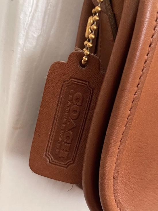 Vintage Coach Dinky Bag Brown Leather Crossbody Original Hang Tag - Picture 5 of 16